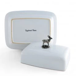 Vagabond House Stag Butter Dish Lodge Style