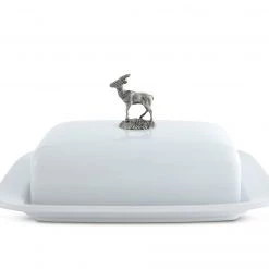 Vagabond House Stag Butter Dish Lodge Style