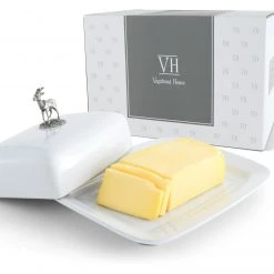 Vagabond House Stag Butter Dish Lodge Style