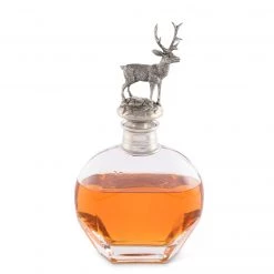 Vagabond House Standing Elk Liquor Decanter - Wide Liquor Decanters & Decanter Tags