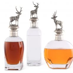 Vagabond House Standing Elk Liquor Decanter - Wide Liquor Decanters & Decanter Tags