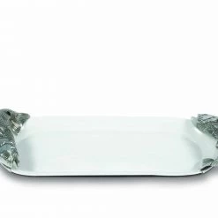 Vagabond House Stoneware & Pewter Fish Tray - Oblong Lodge Style