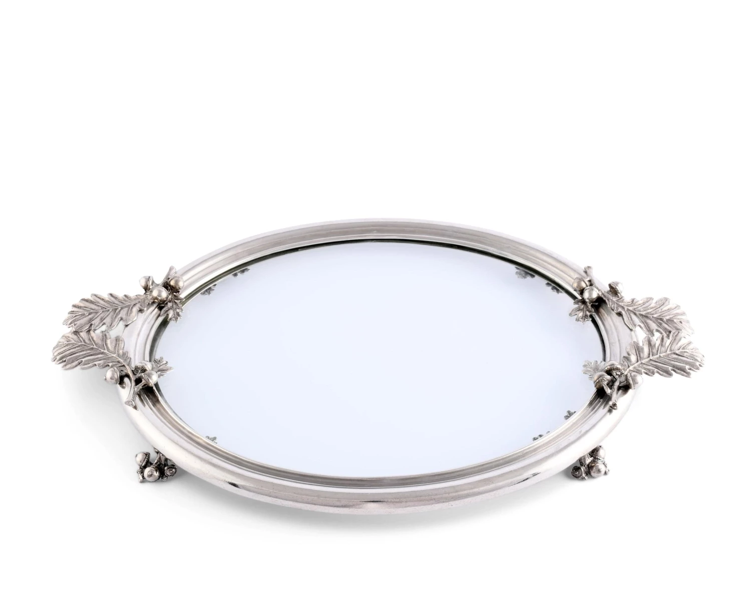 Vagabond House Majestic Forest Acorn & Oak Leaf Oval Glass Tray 3 Vagabond House Majestic Forest Acorn & Oak Leaf Oval Glass Tray