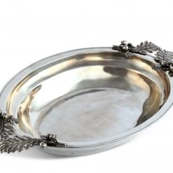 Vagabond House Acorn & Oak Leaf Pewter Serving Dish
