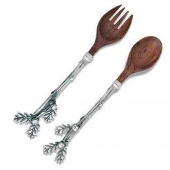 Vagabond House Salad Serving Sets & Serving Spoons Acorn & Oak Leaf Salad Server Set