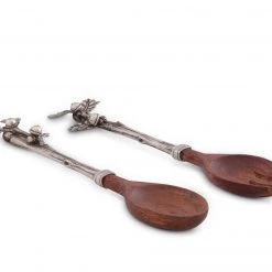Vagabond House Salad Serving Sets & Serving Spoons Acorn & Oak Leaf Salad Server Set 6 Vagabond House Salad Serving Sets & Serving Spoons Acorn & Oak Leaf Salad Server Set