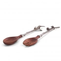 Vagabond House Salad Serving Sets & Serving Spoons Acorn & Oak Leaf Salad Server Set 7 Vagabond House Salad Serving Sets & Serving Spoons Acorn & Oak Leaf Salad Server Set