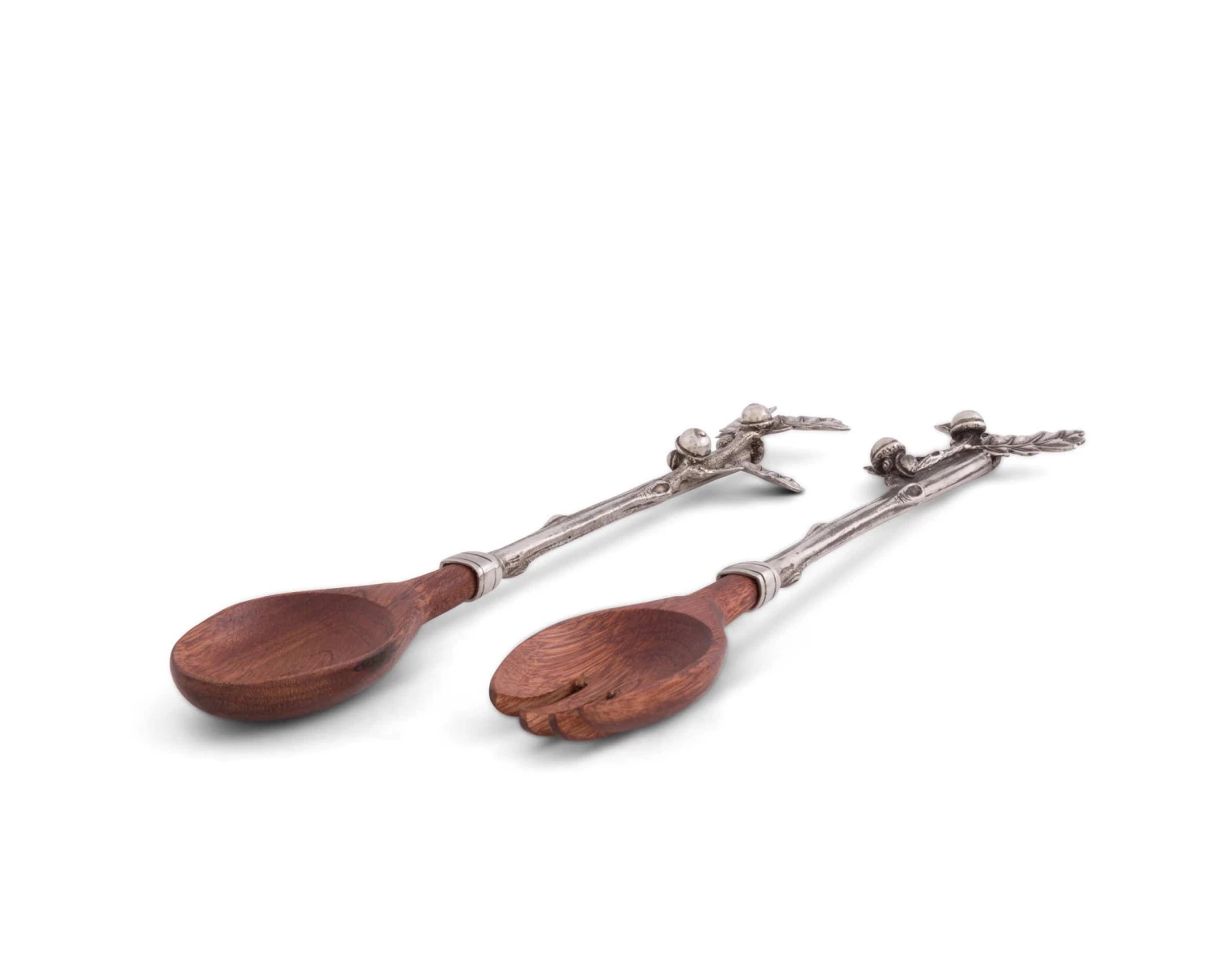 Vagabond House Salad Serving Sets & Serving Spoons Acorn & Oak Leaf Salad Server Set 4 Vagabond House Salad Serving Sets & Serving Spoons Acorn & Oak Leaf Salad Server Set