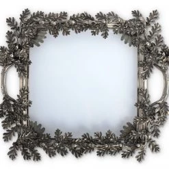 Vagabond House Acorn Oak & Leaf Square Glass Tray Trays