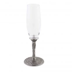 Vagabond House Pewter Faux Bois Wine Glasses Majestic Forest