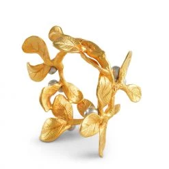 Vagabond House Majestic Forest Golden Winter Berry Napkin Ring