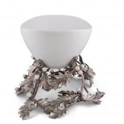 Vagabond House Majestic Forest Oak Leaf Acorn Centerpiece Porcelain Bowl