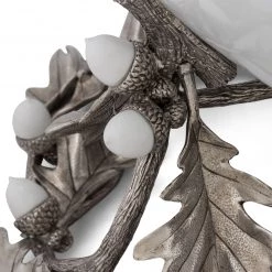 Vagabond House Majestic Forest Oak Leaf Acorn Centerpiece Porcelain Bowl