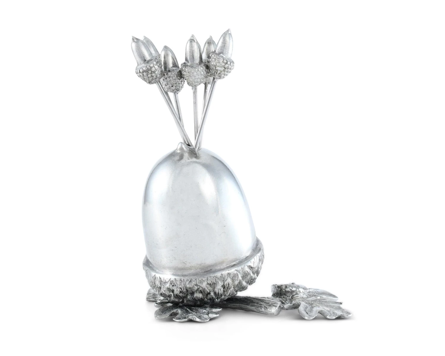 Vagabond House Majestic Forest Pewter Acorn Cheese Pick Set 2 Vagabond House Majestic Forest Pewter Acorn Cheese Pick Set