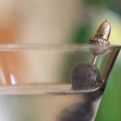 Vagabond House Majestic Forest Pewter Acorn Cheese Pick Set 11 Vagabond House Majestic Forest Pewter Acorn Cheese Pick Set