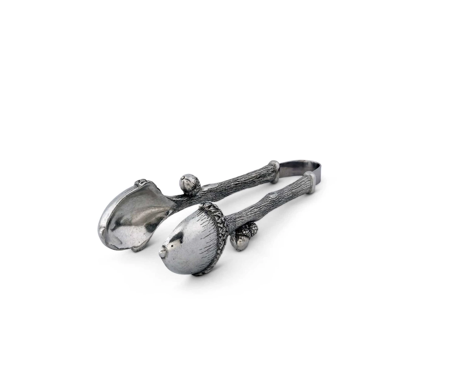 Vagabond House Majestic Forest Pewter Acorn Pattern Nut / Sugar Tongs 4 Vagabond House Majestic Forest Pewter Acorn Pattern Nut / Sugar Tongs