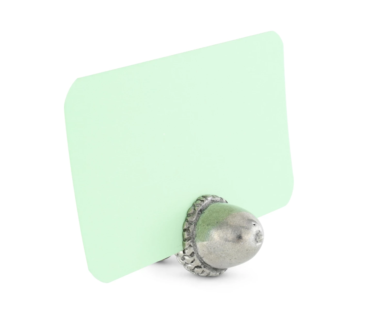 Vagabond House Place Card Holders Pewter Acorn Place Card Holder 2 Vagabond House Place Card Holders Pewter Acorn Place Card Holder