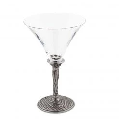 Vagabond House Pewter Faux Bois Wine Glasses Majestic Forest