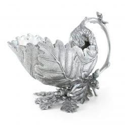 Vagabond House Pewter Oak Leaf Gravy Boat Majestic Forest