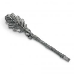 Vagabond House Majestic Forest Pewter Oak Leaf Pattern Ice / Bread Tongs