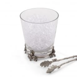 Vagabond House Majestic Forest Pewter Oak Leaf Pattern Ice / Bread Tongs