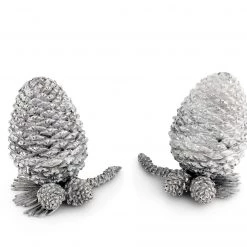 Vagabond House Pewter Pine Cones Salt & Pepper Set Majestic Forest