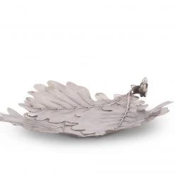 Vagabond House Pewter White Oak Leaf Platter