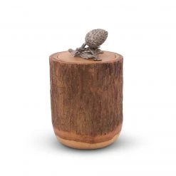 Vagabond House Pine Cone Wood Canister Majestic Forest