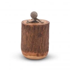 Vagabond House Pine Cone Wood Canister Majestic Forest