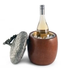 Vagabond House Wood Acorn Ice Bucket Majestic Forest