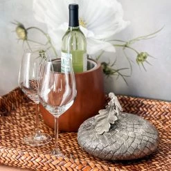 Vagabond House Wood Acorn Ice Bucket Majestic Forest