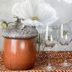 Vagabond House Wood Acorn Ice Bucket Majestic Forest