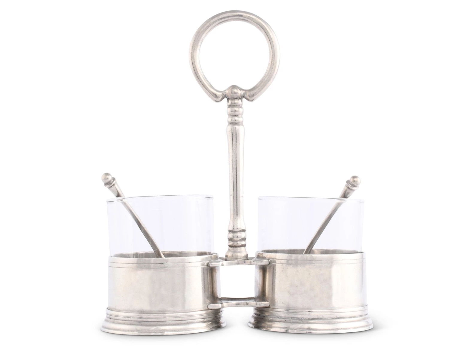 Vagabond House Classic Pewter DBL Condiment Server Medici Living 1 Vagabond House Classic Pewter DBL Condiment Server Medici Living