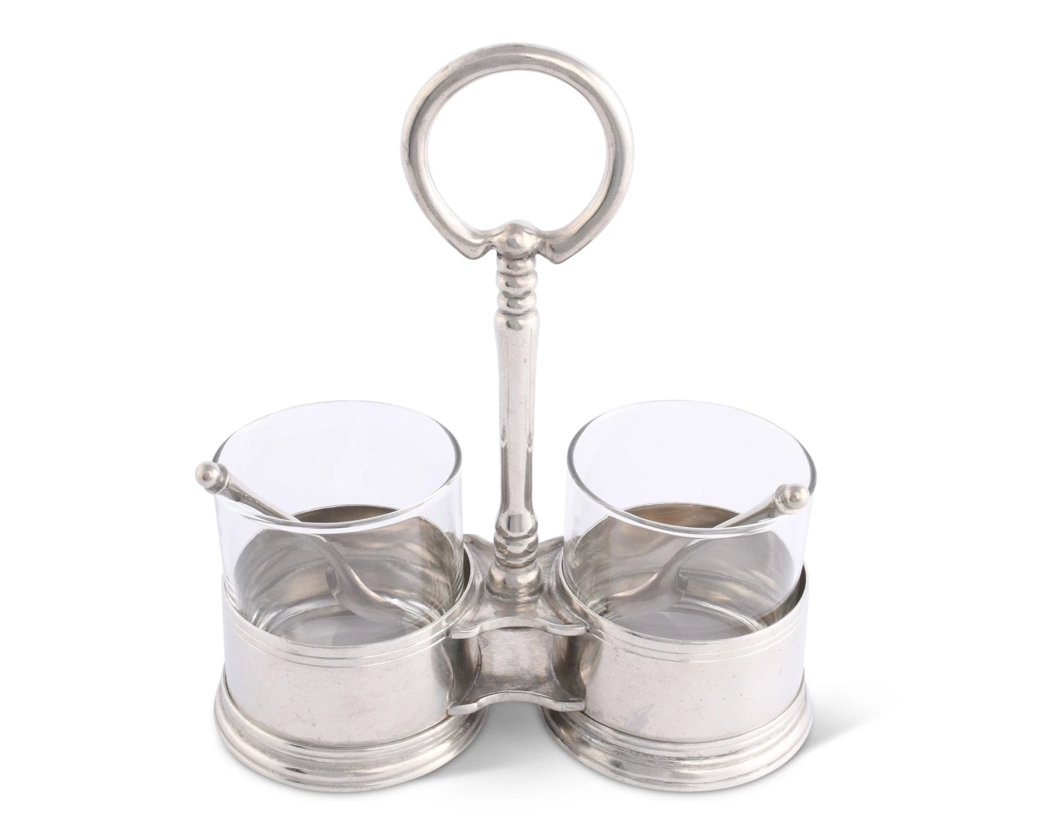 Vagabond House Classic Pewter DBL Condiment Server Medici Living 2 Vagabond House Classic Pewter DBL Condiment Server Medici Living