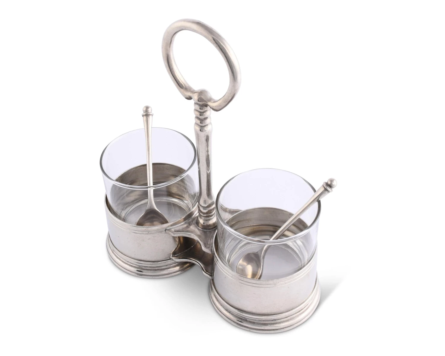 Vagabond House Classic Pewter DBL Condiment Server Medici Living 3 Vagabond House Classic Pewter DBL Condiment Server Medici Living