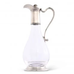 Vagabond House Classic Pewter & Glass Wine Decanter Medici Living