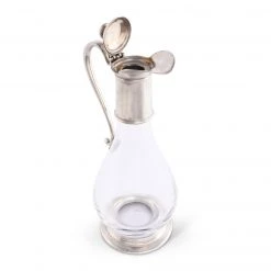 Vagabond House Classic Pewter & Glass Wine Decanter Medici Living