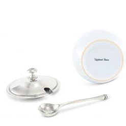 Vagabond House Classic Sugar Bowl And Spoon 9 Vagabond House Classic Sugar Bowl And Spoon