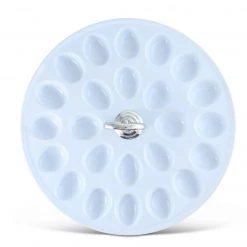 Vagabond House Deviled Egg Tray With Pewter Classic Ring Handle 9 Vagabond House Deviled Egg Tray With Pewter Classic Ring Handle