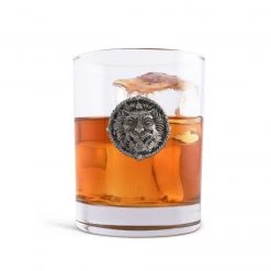 Vagabond House Lion Head Double Old Fashion Bar Glass