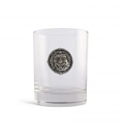 Vagabond House Lion Head Double Old Fashion Bar Glass