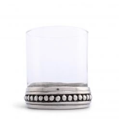Vagabond House Medici Living Medici Beading Double Old Fashion Bar Glass