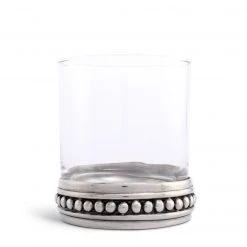Vagabond House Medici Living Medici Beading Double Old Fashion Bar Glass