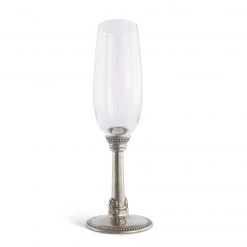 Vagabond House Medici Pewter Stem Champagne Flute
