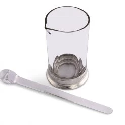 Vagabond House Mixing Pitcher And Stirrer - Hatched Glass