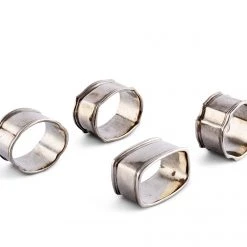 Vagabond House Pewter Classic Napkin Ring Set (4)