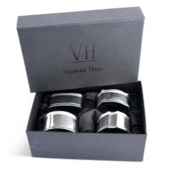 Vagabond House Pewter Classic Napkin Ring Set (4)