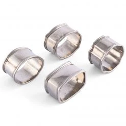 Vagabond House Pewter Classic Napkin Ring Set (4)