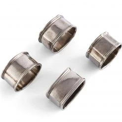 Vagabond House Pewter Classic Napkin Ring Set (4)