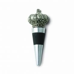 Vagabond House Pewter Crown Bottle Stopper Medici Living